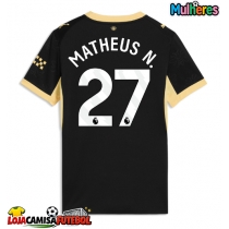 Camisa de Futebol Manchester City Matheus Nunes #27 Equipamento Secundário Mulheres 2026-27 Manga Curta